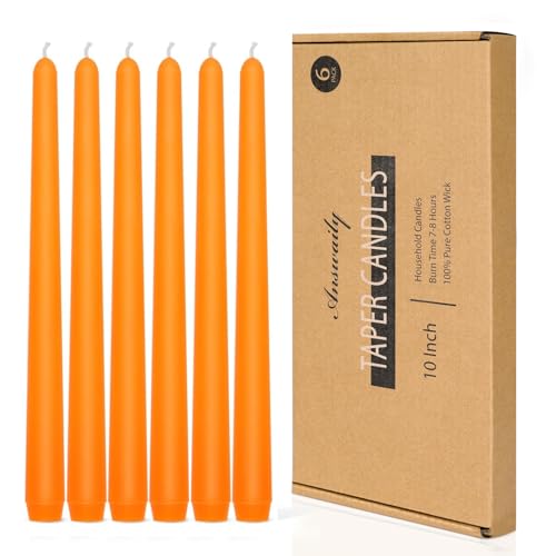 taper candles orange