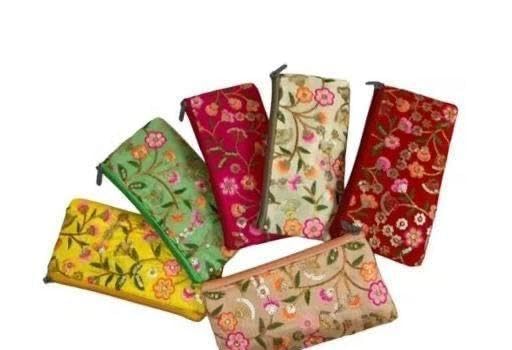 PACK OF 6 | Traditional Hand Purse Ladies with Zip | Embroidery Ethnic Pouch/Wallet Purse for Women | Return Gift for Ladies|PAN-P1046-image-47