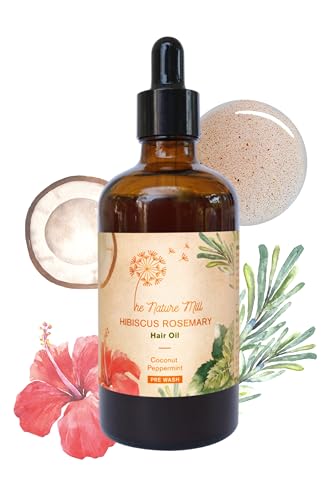 The Nature Mill Hibiscus Rosemary Hair Oil. For stronger hair. No...