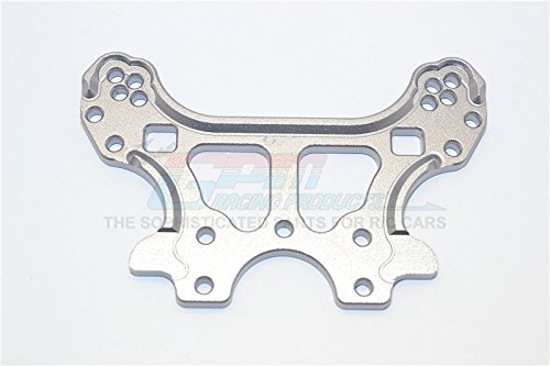 GPM Thunder Tiger Truck K-ROCK MT4-G5 Brushless Upgrade Parts Aluminum Front Adjustable Damper Tower - 1Pc Gray Silver