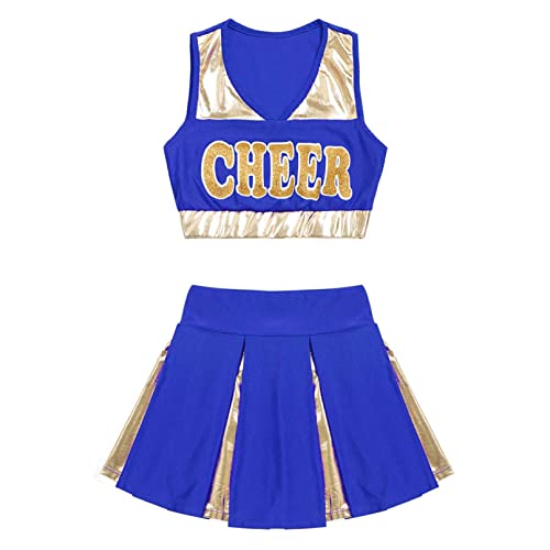 TiaoBug Costume da Cheer-Leader Bambina Crop Top