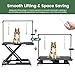 CIRONBOW Electric Lift Pet Dog Grooming Table, 50Inch Height Adjustable Grooming Table for Large Dogs with Two Nooses, Wireless Remote, Tool Organizer, Black
