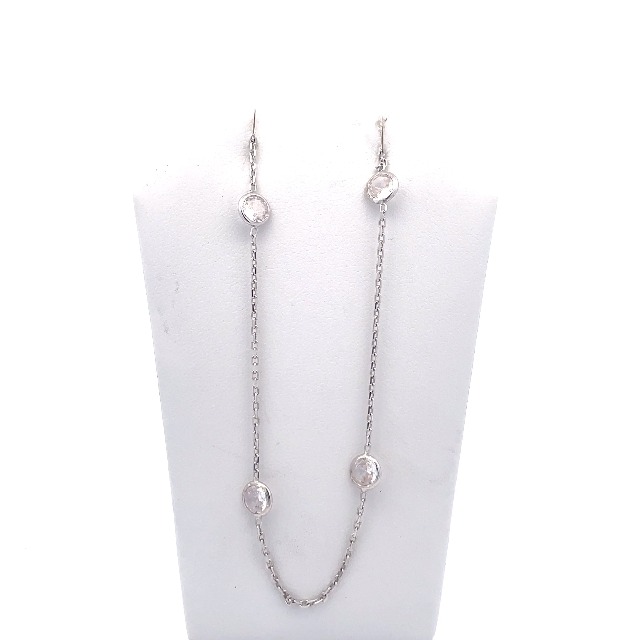 Amazon.com: Sterling Silver Round Cubic Zirconia Station