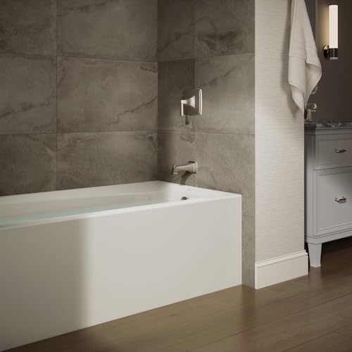 Kohler K-26071-RA Irvine 60\" x 32\" Alcove Bath with Right Hand Drain - White