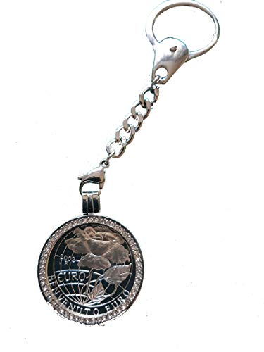 Bienvenida euro 2002 moneda 10 euros San Marino llavero plata para diario