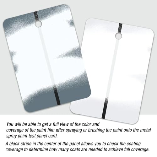Image of LAUCO Metal Spray Out Cards - White & Medium Grey Automotive Color Matching Test Panels - 4 inch x 6 inch Spray Out Sample Cards - (100 Pack)