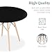 Best Choice Products 5-Piece Dining Set, Compact Mid-Century Modern Table & Chair Set for Home, Apartment w/ 4 Chairs, Plastic Seats, Wooden Legs, Metal Frame - Black/Oak