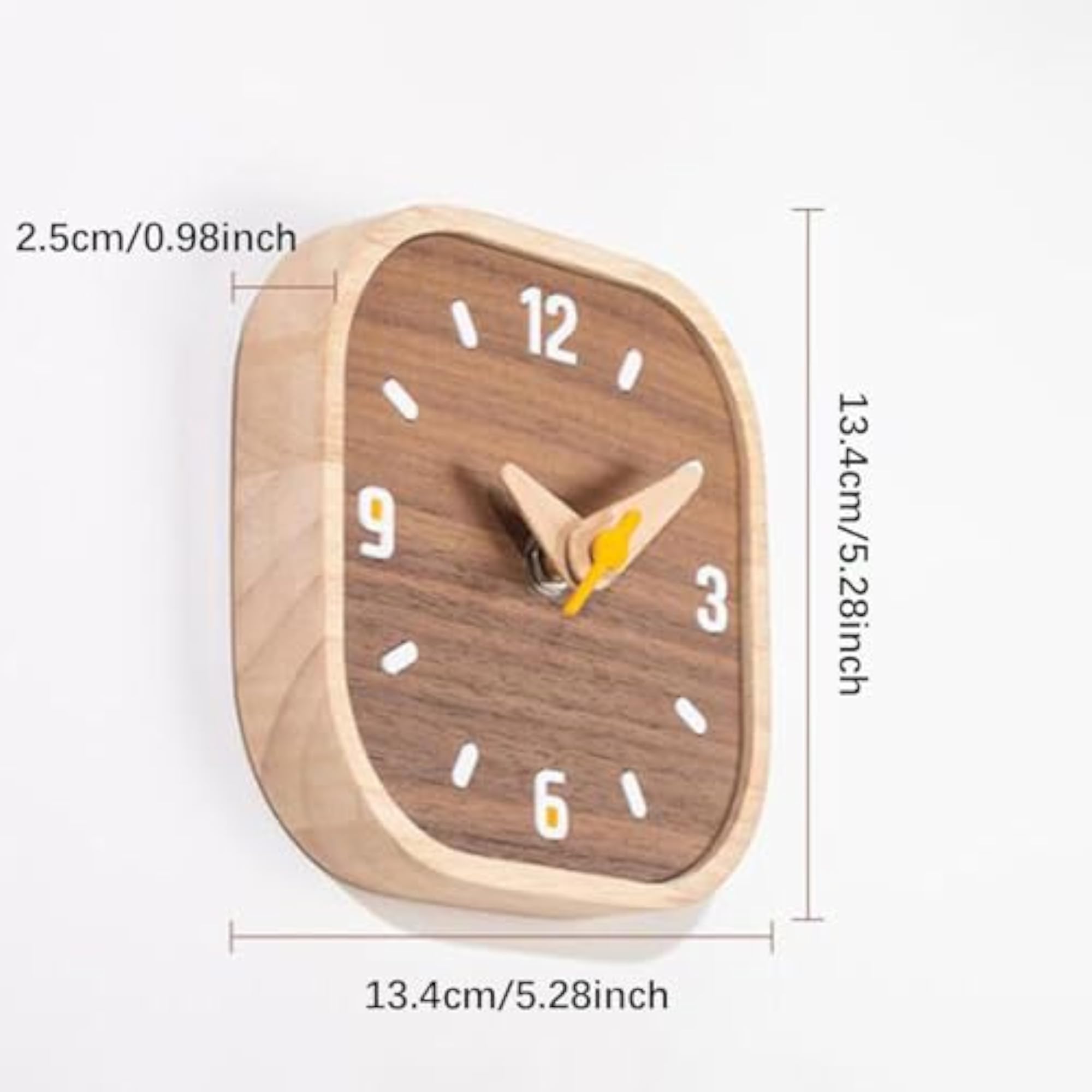 Wooden Small Analog Table Clock, Decorative Design