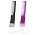 2Pcs Hair Combs with Prong, Lift Teasing Comb with Pick, Black Purple Fluffing Combs for Women Men Hairs Salon Styling