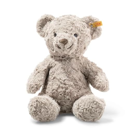Teddy Reno - Vintage Cafè 3 Steiff 113437 Soft Cuddly Friends Honey Teddybär, grau, 38 cm