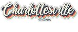 Charlottesville Virginia Souvenir 4-Inch Vinyl Decal Sticker 3D Design 4-Inch|Sticker
