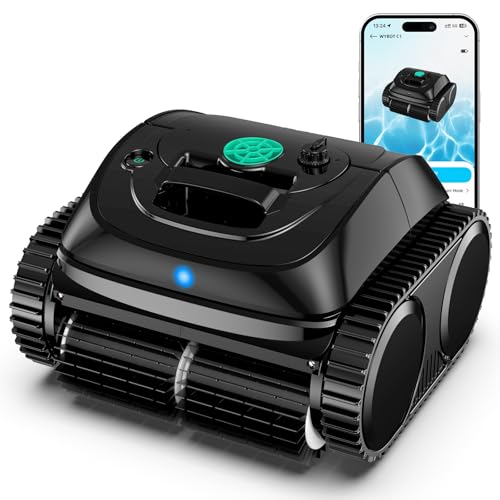 2024 Classic WYBOT SC1-MINI Cordled Robotic Pool Vacuum for Inground Pools, Above Ground Smart Pool Cleaner 3-in-1 Wall & Waterline Cleaning Up to 1,120 sq.ft, 130mins runtime