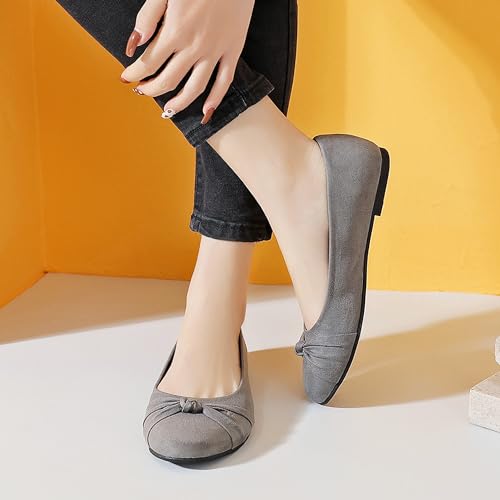 Image of Ataiwee Women's Wide Width Flats Shoes - Ladies Cute and Comfortable Dress Ballet Shoes.