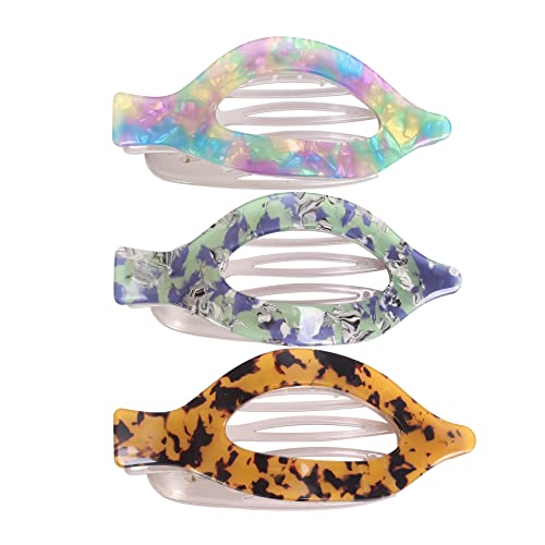 Jayongnee Clip Womens French Curved Hair Clips,Heart Style Ponytail Duckbill Hair Barrettes, Comfortable Strong Pin Teeth Clamp Grip Claw Clip,Extra Large Hair Clips For Thick Hair #TOP28