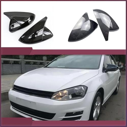 Boîtier de rétroviseur pour Golf 7 MK7 cache de protection aspect carbone noir