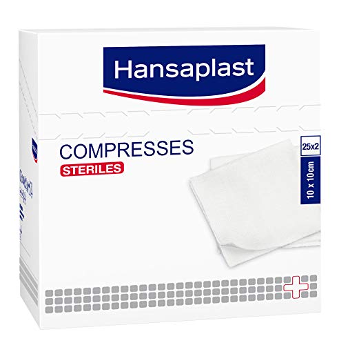Hansaplast Pack de 50 Compresses Steriles 10 x 10 cm - Lot de 2