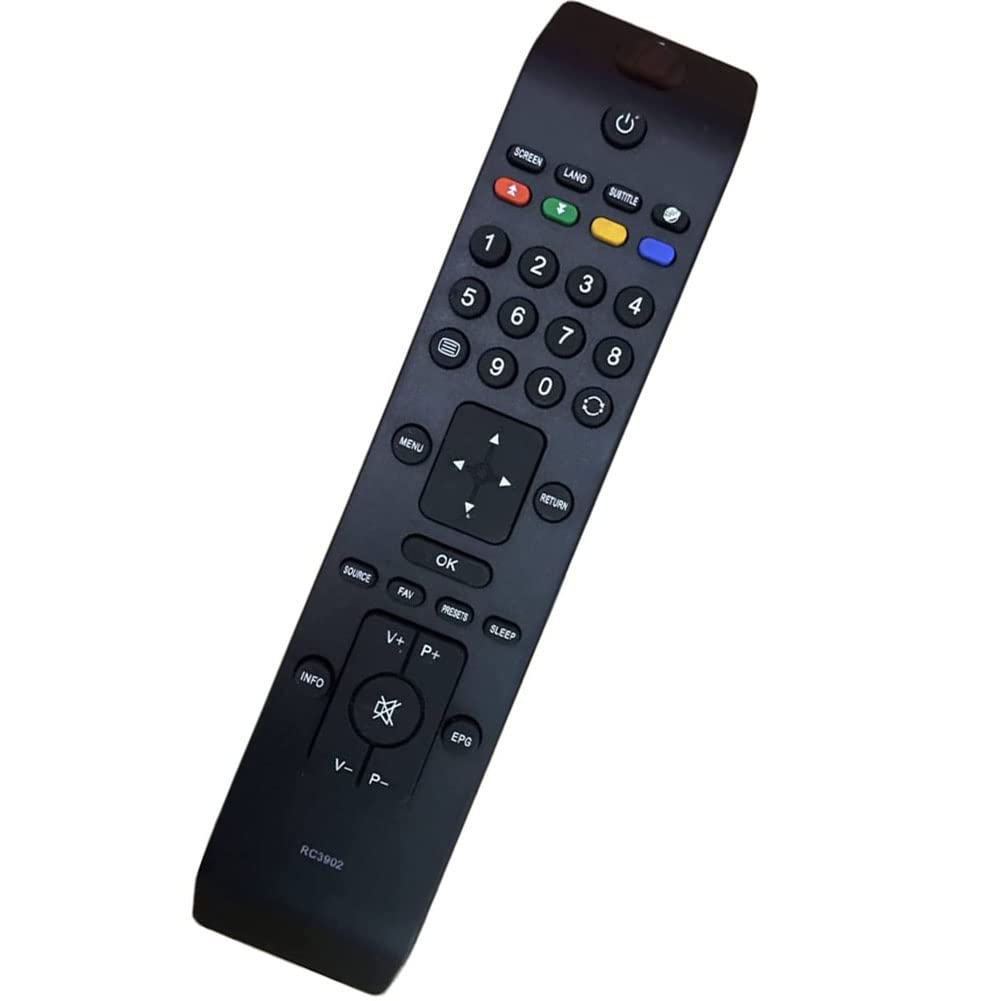 Sostitutivo Telecomando Telefunken TV RC3902, Compatibile con tutti i TV e Smart TV di marca Telefunken per Telecomando Saba inno-hit Alba Smart LCD LED TV