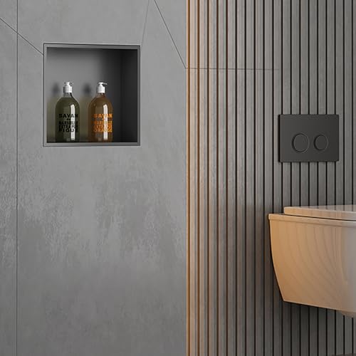 Étagère de douche en acier inoxydable Sto Solut noir 32cm