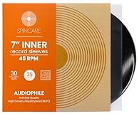 For 7” Vinyl Records Only – Sized for 7 inch singles and 45’s. Each sleeves measures 179mm x179mm (±1mm), offering a secure, protective fit for 7” Vinyl records. Anti-Static - Static can attract dust and dirt, causing surface noise, skips, and record...