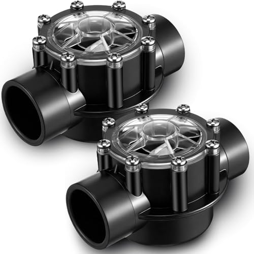 Dreyoo 2 PACK Pool Check Valve Compatible with Jandy 1-1/2-Inch to 2-Inch Check Valve, 180-degree Regulator Positive Seal & Non Lube Pump Flow Regulator for Swimming Pools and Spas