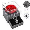Gifts for women christmas stocking stuffers red rose with i love you necklace eternal flowers rose gifts for women mom wife and girlfriend on valentines day mothers day christmas anniversary birthday   urban country home decor