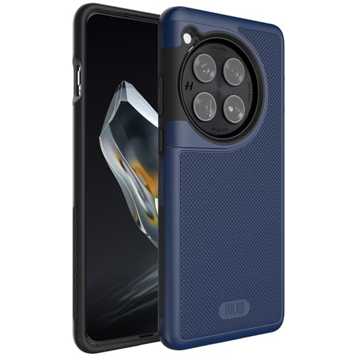 Image of TUDIA [MergeGrip for OnePlus 12 5G Back Cover - Military Grade Drop Tested Dual Layer Shockproof Anti-Slip Heavy Duty Protective Case- Indigo Blue
