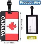 2 Pack Luggage Tags for Suitcases, Canadian Flag Luggage Tags with Name ID Card for Handbag Backpack School Travel