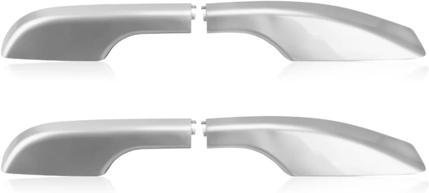4PCS Car Roof Rack Cover Top Luggage Bar Rail End Protection Lid Compatible with 200 LC200 VDJ200 UZJ200 2008-2020 (Size : Silver Color)