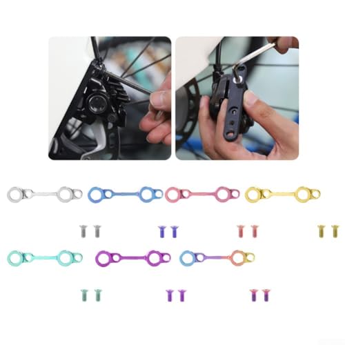 Support de frein à disque rigide avec vis en titane colorées