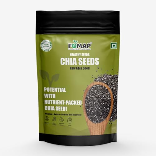 Image of Femap Chia Seed Premium Raw Chia Seeds (250g) | 100% Organic & Raw Superfood | High in Omega-3 (ALA), Protein & Dietary Fiber | Perfect for Weight Loss, Digestion & Heart Health | (250gram)