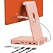 PULWTOP USB C HUB for iMac 24 inch 2021/2023/2024, 7 in 1 USB Hub Adapter iMac Accessories for iMac M1/M3/M4 with USB C/A SD/TF, Docking Station Support Expand M.2 SSD (NOT Included) - Orange