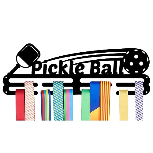 NBEADS Pickleball Medal Holder, Medal Hanger Display for Wall with 16inch Lrace Medal Display Upgraded with Simple Design for Pickleball gymanstics Race Swim Mounted Over 50 Medals Easy to Install