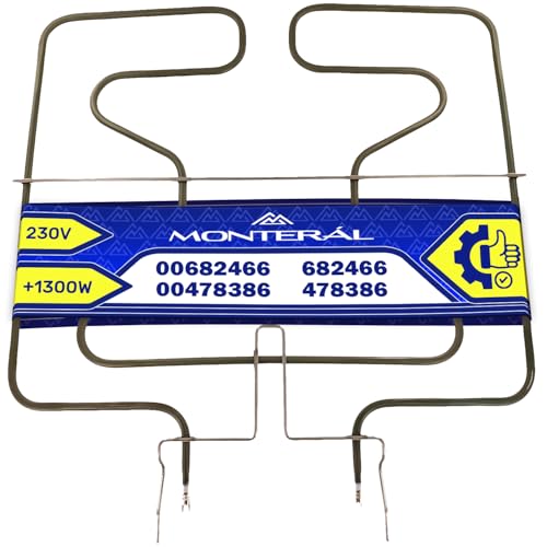 Resistencia Horno 1300W 230V con Código Original 00682466 682466 00478386 478386 para Bosch para...