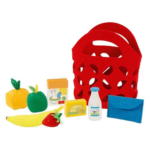 Sac de courses en feutrine Goki garni d'accessoires en bois pour marchande enfant