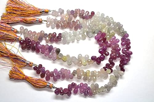 Saphir d'Umba naturel en perles facettées pour haute joaillerie