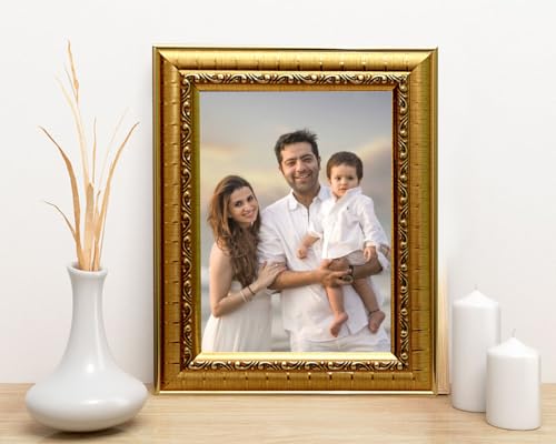 Image of Photo frame 3.5x5 inch pc Golden Color Table Top /Wall Decoration Hanging and tabletop stand for gifting Items