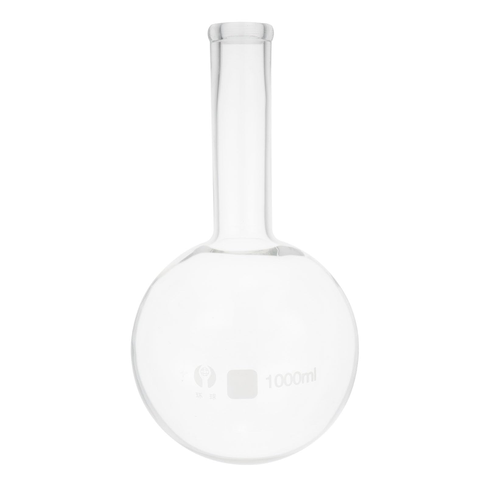 Pallone a Fondo Rotondo in Vetro 1000 Ml per Esperimenti Scientifici da Laboratorio, Fiaschetta Trasparente per Riscaldamento Uniforme e Uso Didattico in Chimica e Ricerca