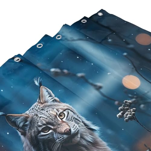 Rideau de douche imperméable style rustique Lynx pour une ambiance chalet