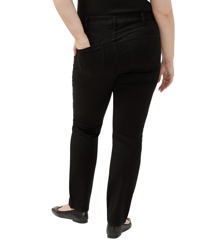 Silver Jeans Co. Women's Plus Size Avery-Denim High Rise Curvy Fit Straight Leg Jeans3