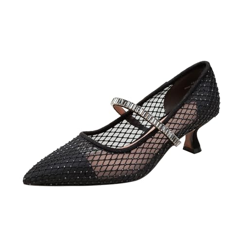 Linea Paolo - Carmine - Womens Crystal Mesh Mary Jane Pumps