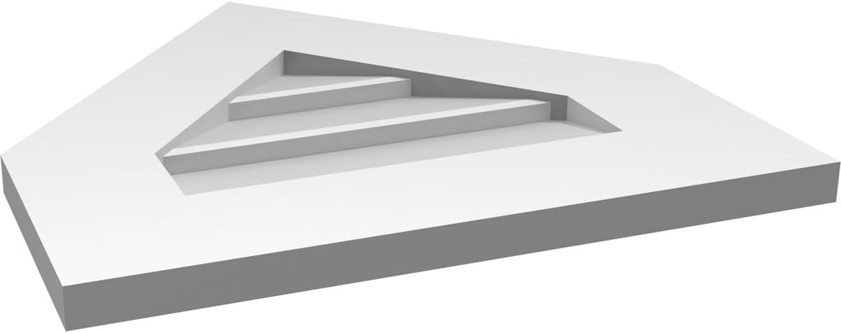 GVSPE18X1801SN-14 Peaked Top Standard Frame, Primed Tan Signature Series Surface Mount Gable Vents, 18-in. W x 18-in. H
