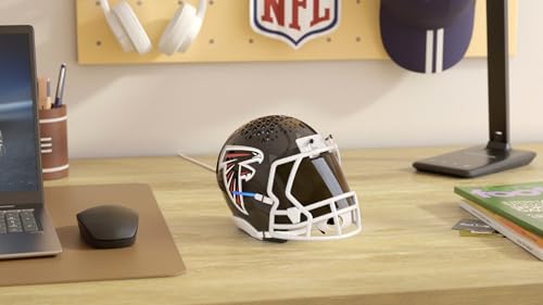Image of NFL Echo Dot Bundle: Includes Echo Dot | Glacier White and Limited-Edition NFL Helmet Stand | Atlanta Falcons