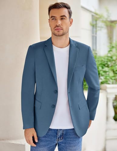 Blazer décontracté en tricot pour homme veste légère ajustée chic