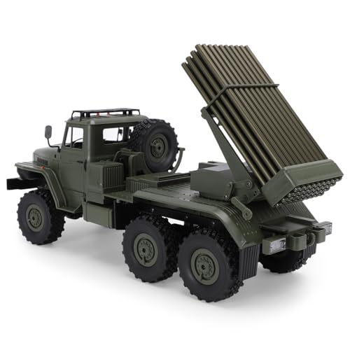 Hylukon 1:16 Scale RC Military Trucks, 4 Channel 6x6 RC Rocket Artillery Missile Vehicle with Dual Battery 5KM/H Speed 30M Range Original Model BM-21 Rocket System by Hylukon - Used condition - Image 9