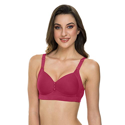 Image of Tweens Lite Wite - Minimiser Medium Padded Cotton Lycra Bra (Plus Size) - Triple Hook - Full Coverage - Wirefree - Seamless T-Shirt Bra