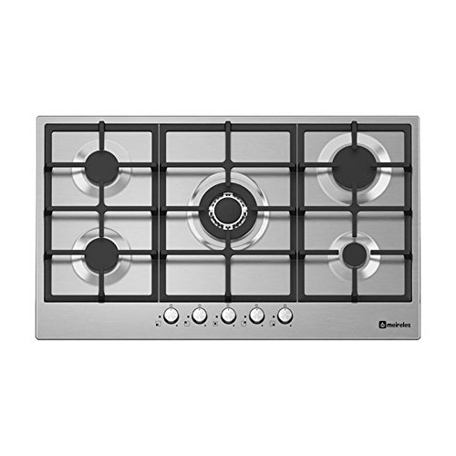 Cocina independiente, Acero inoxidable, Giratorio, Acero inoxidable, Parte  superior delantera, Encimera de gas Meireles E 531 X NAT Independiente  Encimera de gas Acero inoxidable Cocina Hornos y placas de cocina Grandes  electrodomésticos