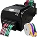 Produktbild JMbpkduHs Satinbanddruckmaschine, Digitaler Banddrucker Mit Bandhalter, 200 DPI, 150 Mm/S, Stempeldruckmaschine, Unterstützt über 50 Sprachen,Four-Row