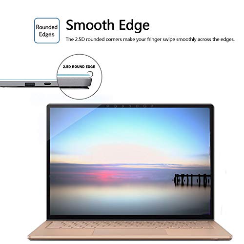[2 pack]Megoo Tempered Glass Screen Protector For Microsoft Surface Laptop 3 (15 inch), Easy Installation, 2.5D Round, High Transparency Screen Protector - Thumbnail 2