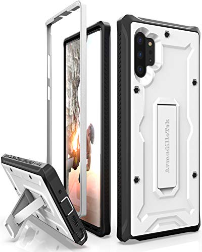 ArmadilloTek Vanguard Designed for Samsung Galaxy Note 10+Plus Case (2019 Release) Military Grade Full-Body Rugged with Kickstand Without Built-in Screen Protector - White