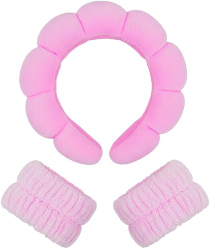 Hair Alice Band & Wrist Band Set โ 3pc - Pink